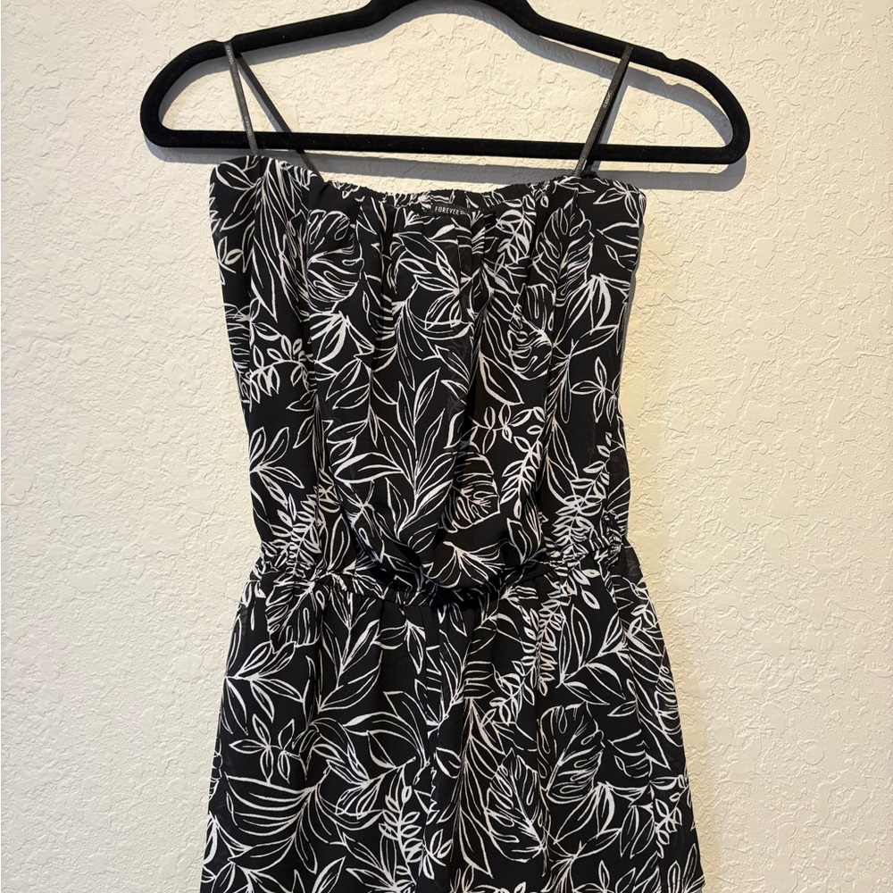 Forever 21 Black and White Resort Jumpsuit
